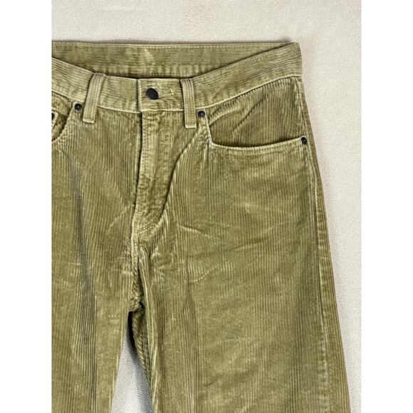 Levis‎ Pants Womens 30x30 Green Corduroy Straight Leg Regular Fit Mid Rise Retro - Picture 2 of 13